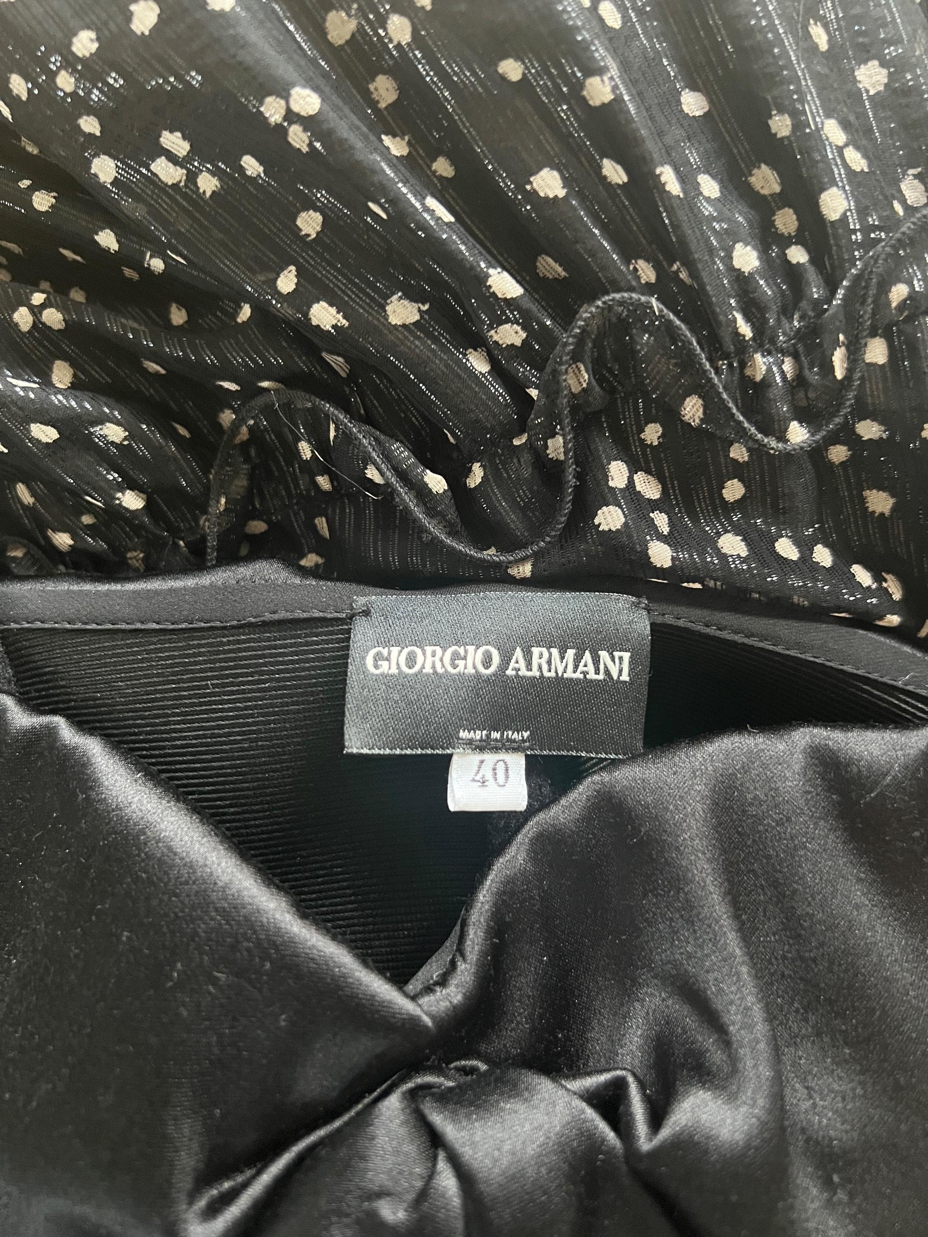 2004 Giorgio Armani Black Label Robe monochrome sans bretelles Pour femmes en vente