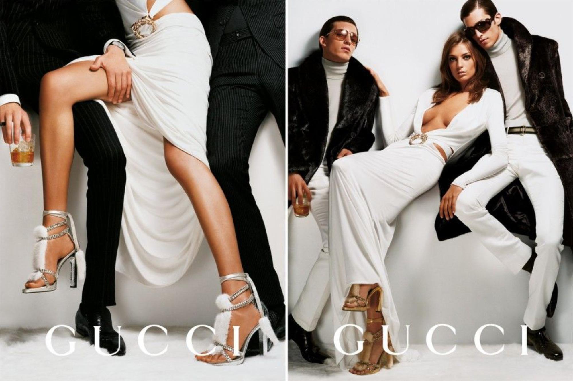 2004 Gucci by Tom Ford Black Silk Jersey Plunge Long Sleeve Cut-Out Finale Gown In Good Condition In Beverly Hills, CA
