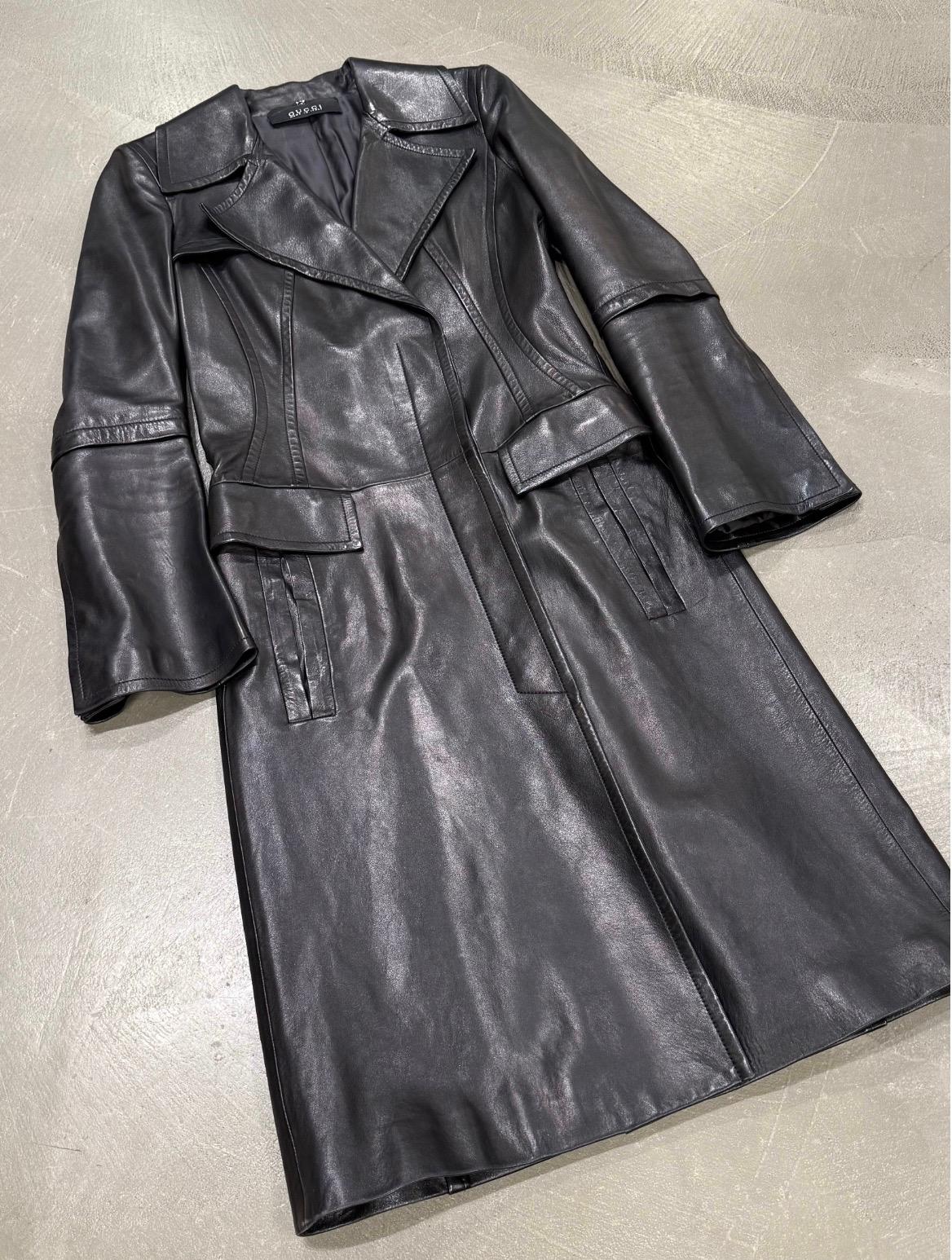 2004 Gucci by Tom Ford leather trench coat For Sale at 1stDibs
