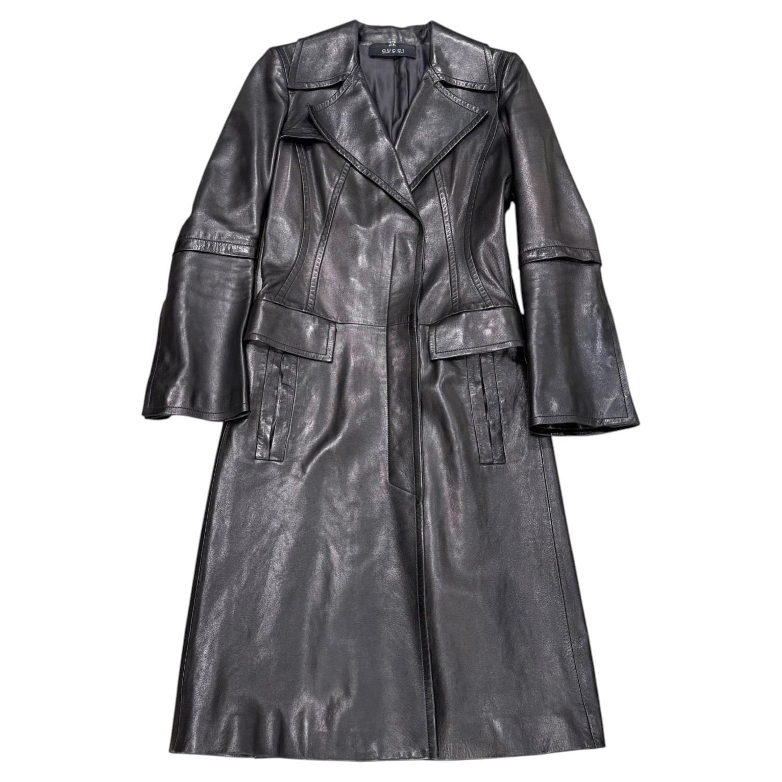Trench in pelle Gucci by Tom Ford del 2004 in vendita