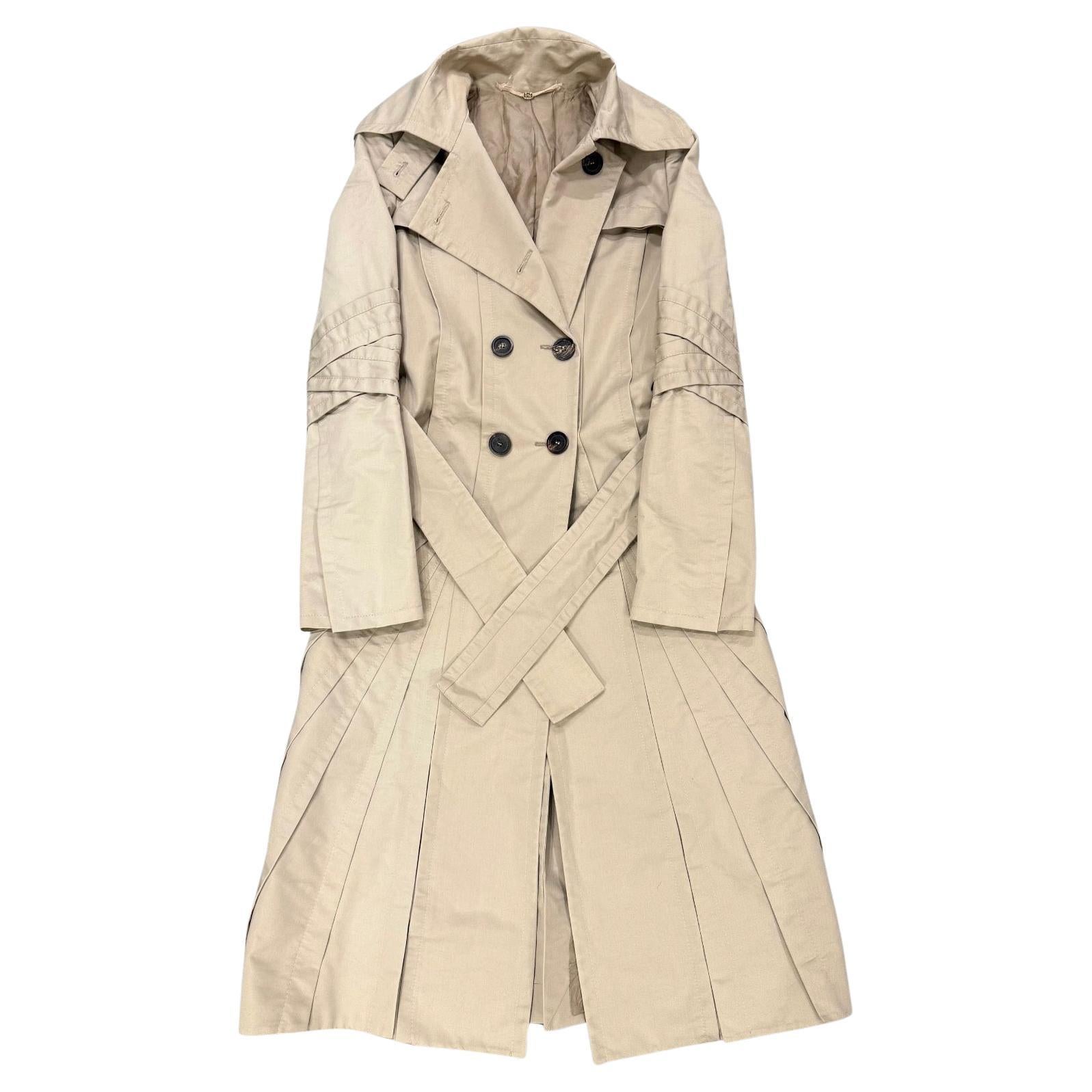 2004 Gucci by Tom Ford paneled nylon trench coat