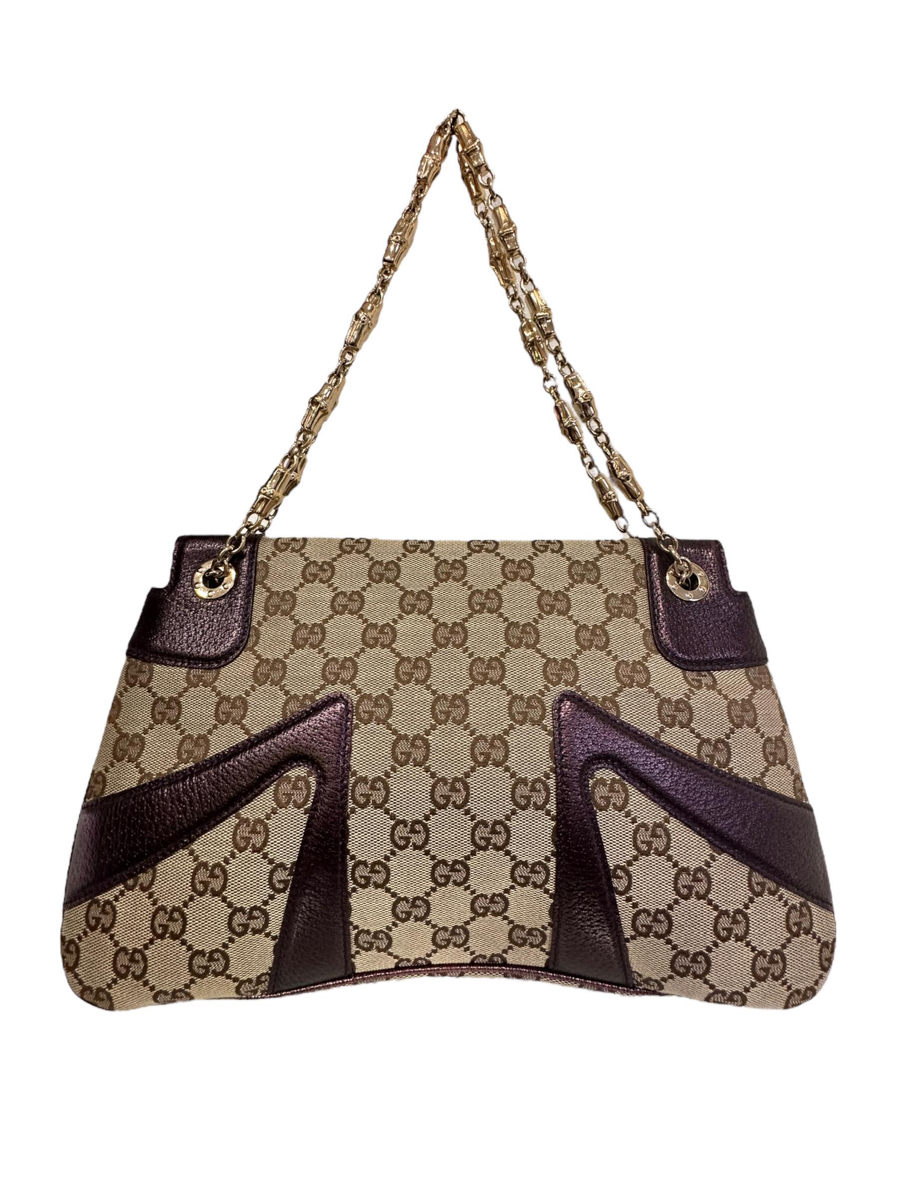 2004 Gucci Dragon Tom Ford LE GG Supreme Purple Leather In Excellent Condition In Torre Del Greco, IT