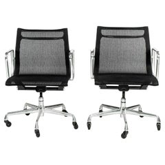 Used 2004 Herman Miller Eames Aluminum Group Management Desk Chair Black Mesh Fabric