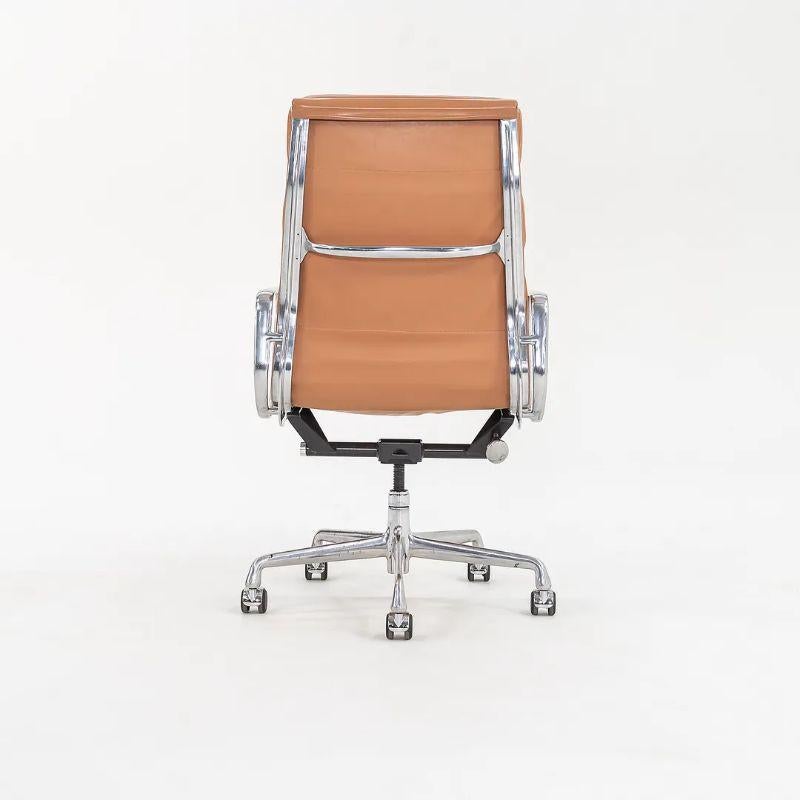2004 Herman Miller Eames Soft Pad Executive Desk Chairs in Tan Leather For Sale 4