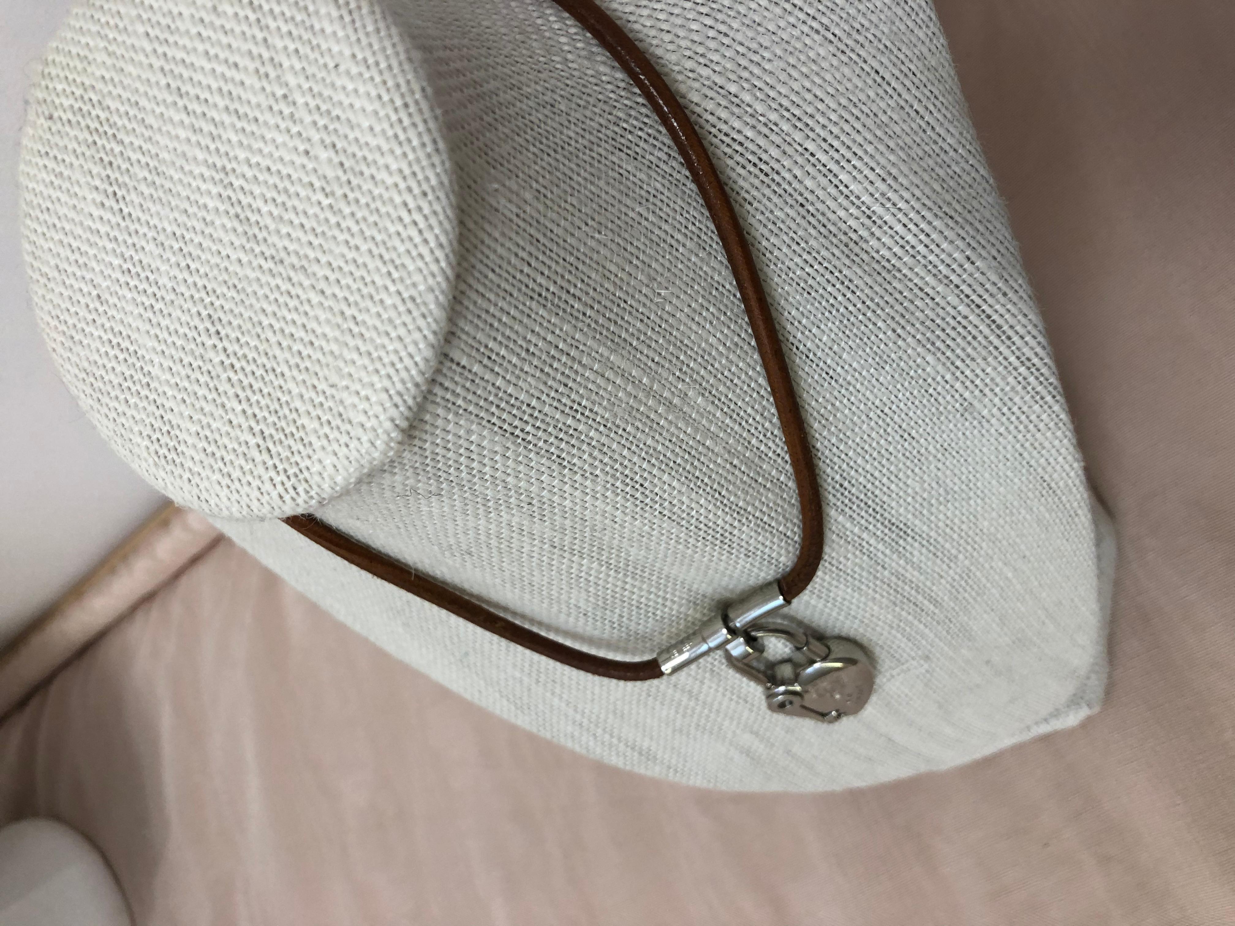 hermes leather necklace