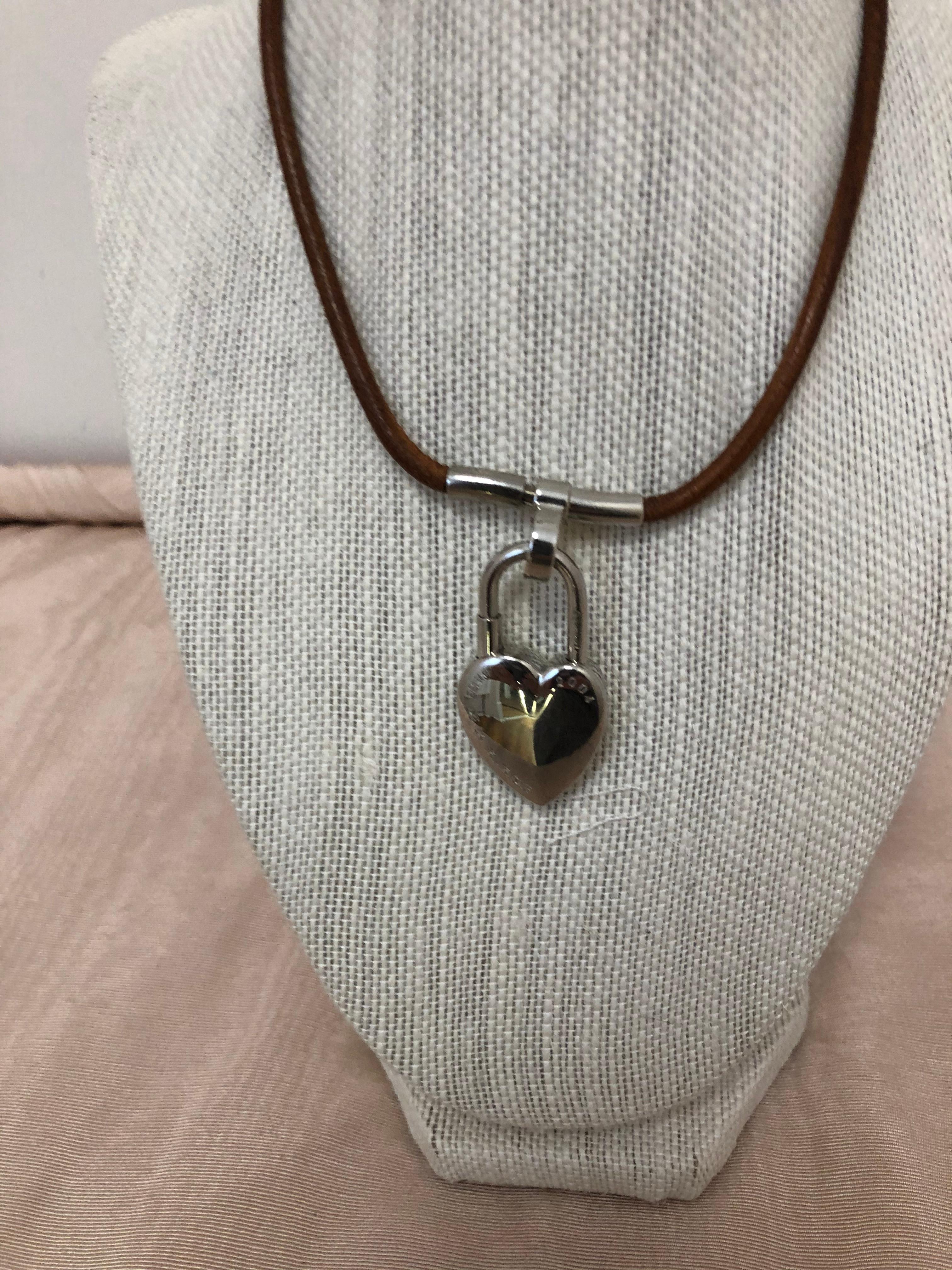 hermes necklace heart