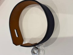 2004 HERMES Marineblau Hip Hop Armband w/Palladium plated Twist Look & Box