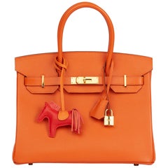 2004 Hermès Orange H Epsom Leather Birkin 30cm