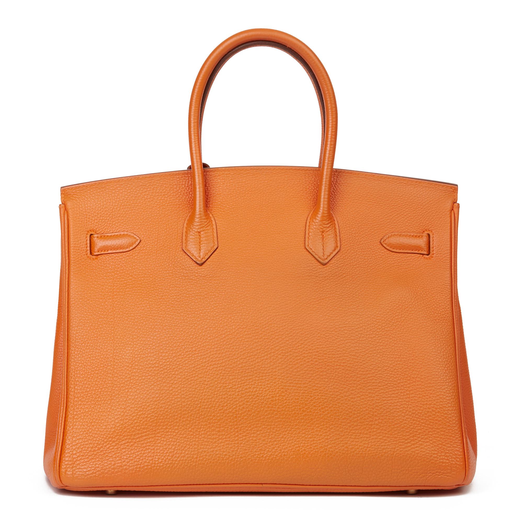 Women's 2004 Hermès Orange H Togo Leather Birkin 35cm