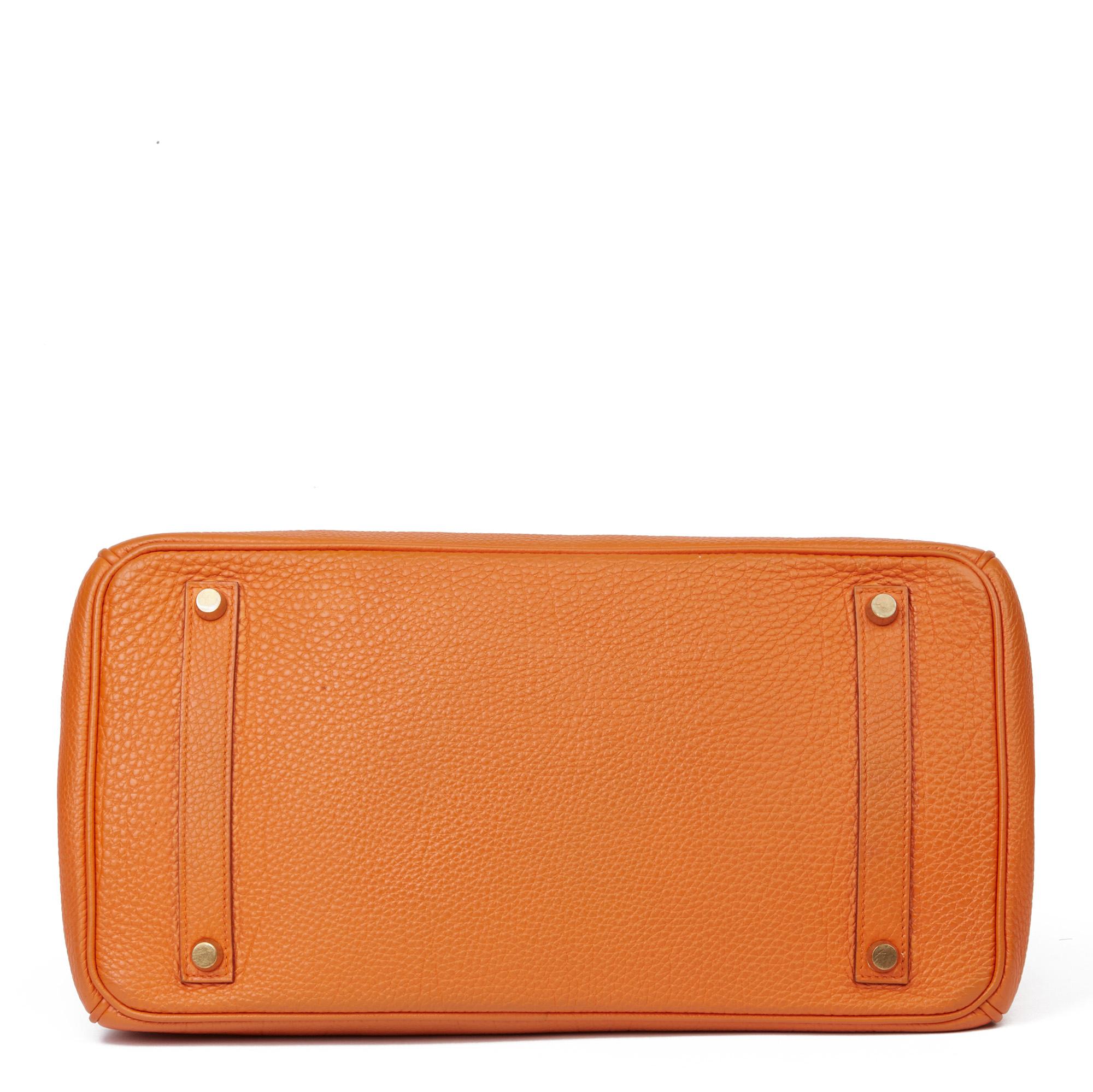 2004 Hermès Orange H Togo Leather Birkin 35cm 1