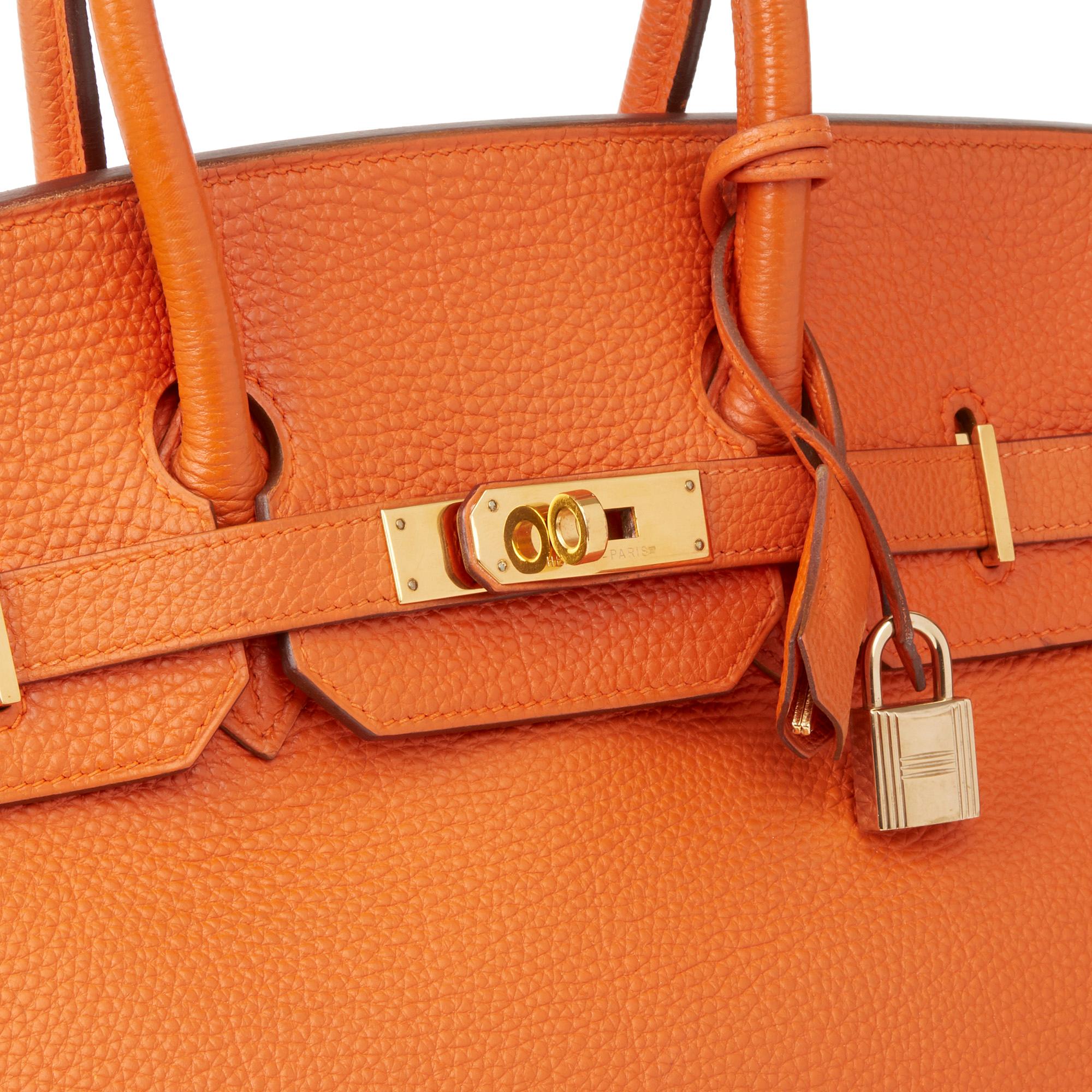 2004 Hermès Orange H Togo Leather Birkin 35cm 2