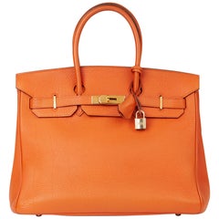 2004 Hermès Orange H Togo Leather Birkin 35cm