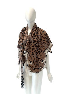 2004 JUNYA WATANABE Strickschal mit Tigerprint