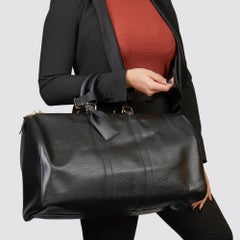 louis Vuitton 2004 - Keepall 45 en cuir épi noir