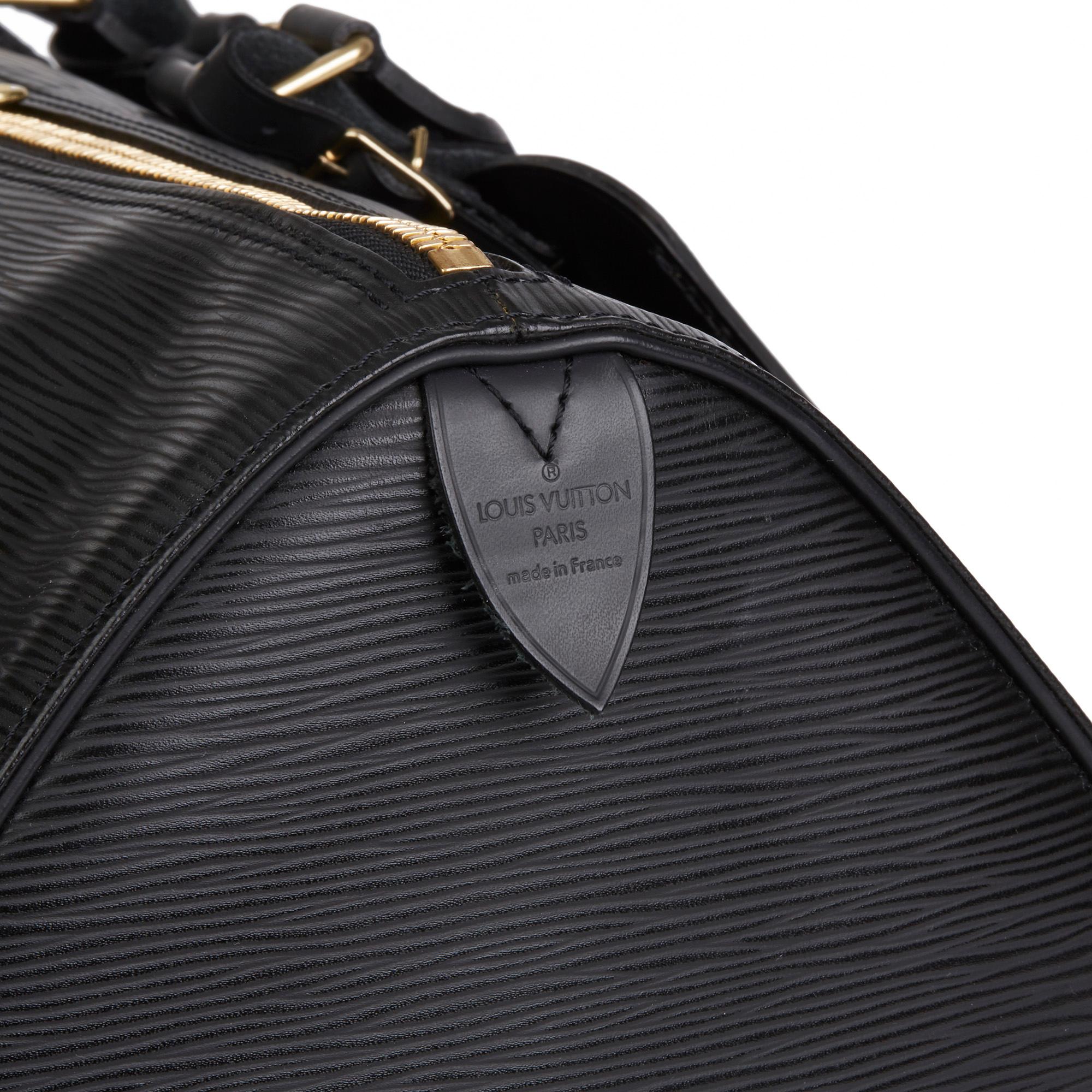 2004 Louis Vuitton Black Epi Leather Keepall 45  5