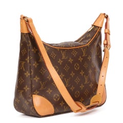 2004 Louis Vuitton Brown Monogram Coated Canvas & Vachetta Leather Boulogne 30