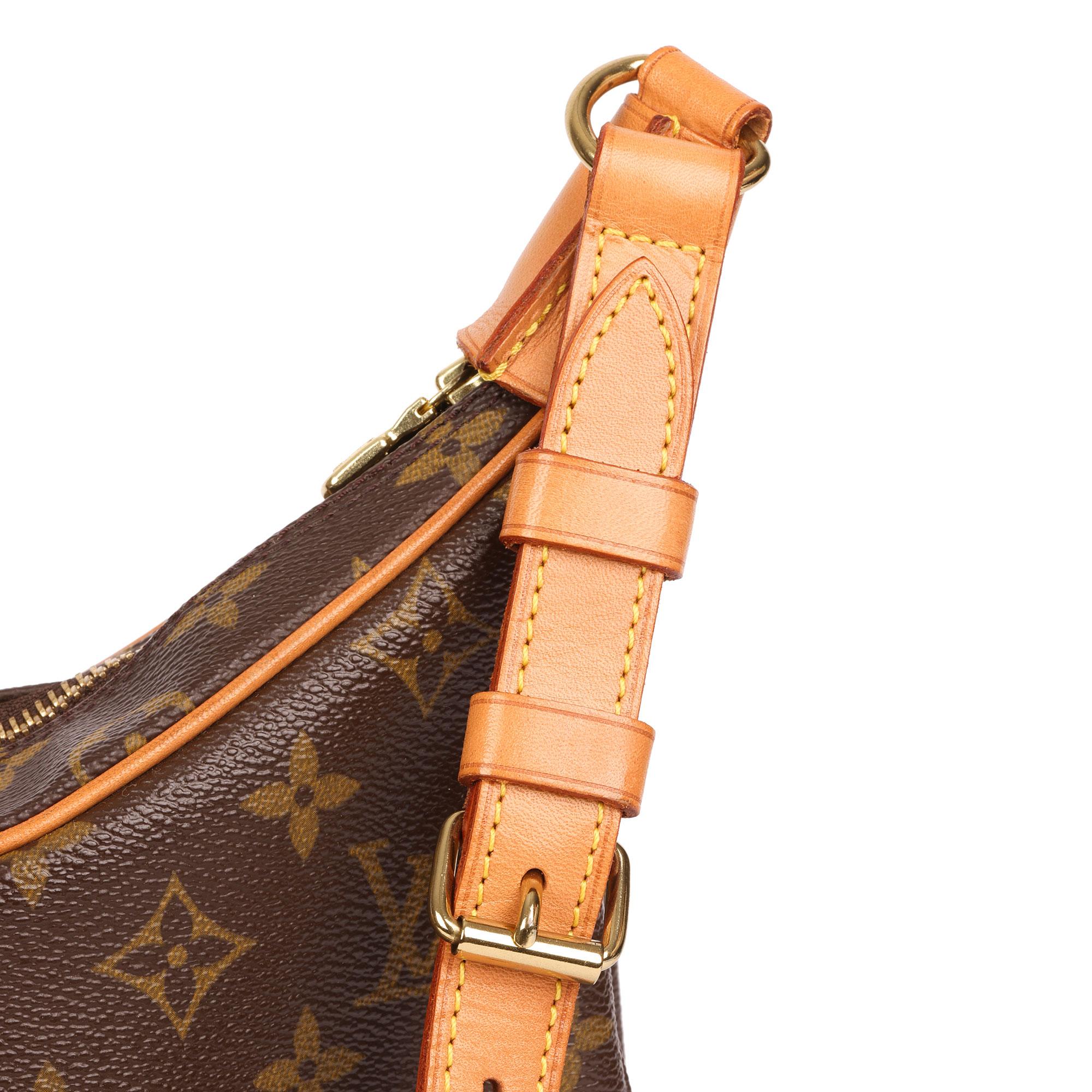 Women's 2004 Louis Vuitton Brown Monogram Coated Canvas & Vachetta Leather Boulogne 30