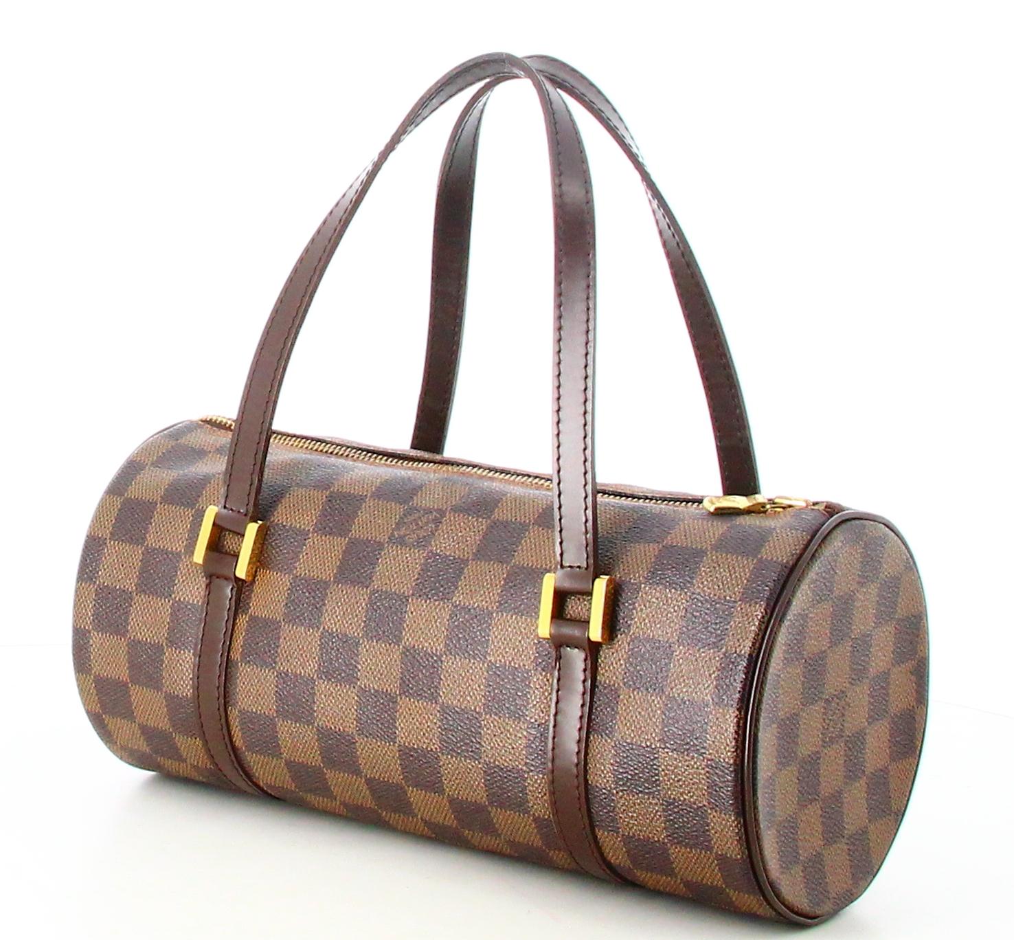 2004 Louis Vuitton Damier Ebene Papillon Handbag 26 In Good Condition In PARIS, FR