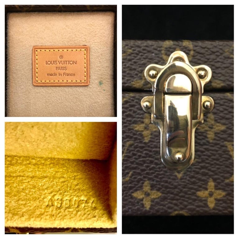 Louis Vuitton Monogram Canvas Accessory Jewelry Case Mini Square