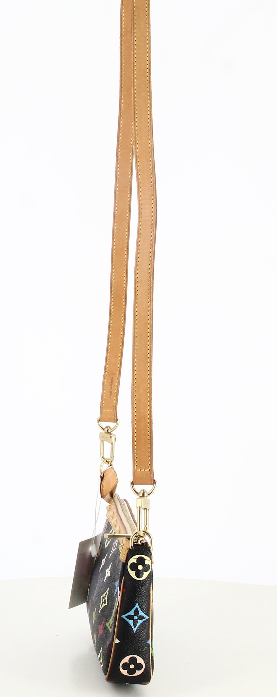 Women's 2004 Louis Vuitton Monogram Canvas X Takashi Morakami Clutch Bag For Sale
