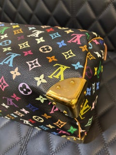 2004 Louis Vuitton x Murakami Black Monogram Multicolor Speedy 30 Bag
