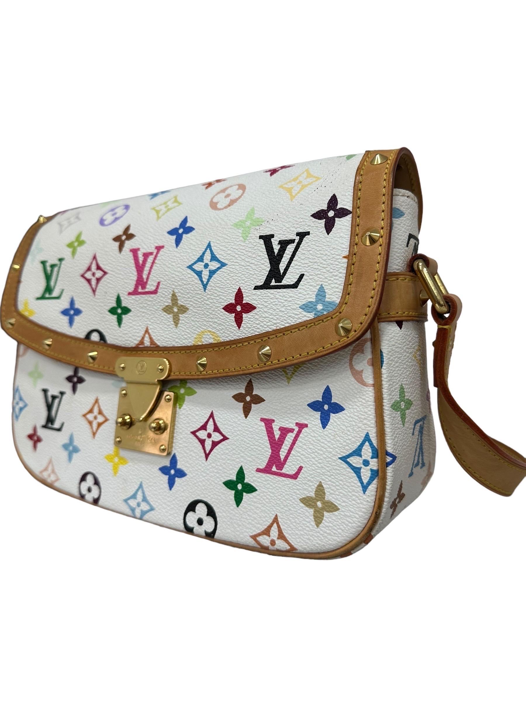 2004 Louis Vuitton X Takashi Murakami Sologne MM Multicolor Bianca  In Excellent Condition In Torre Del Greco, IT