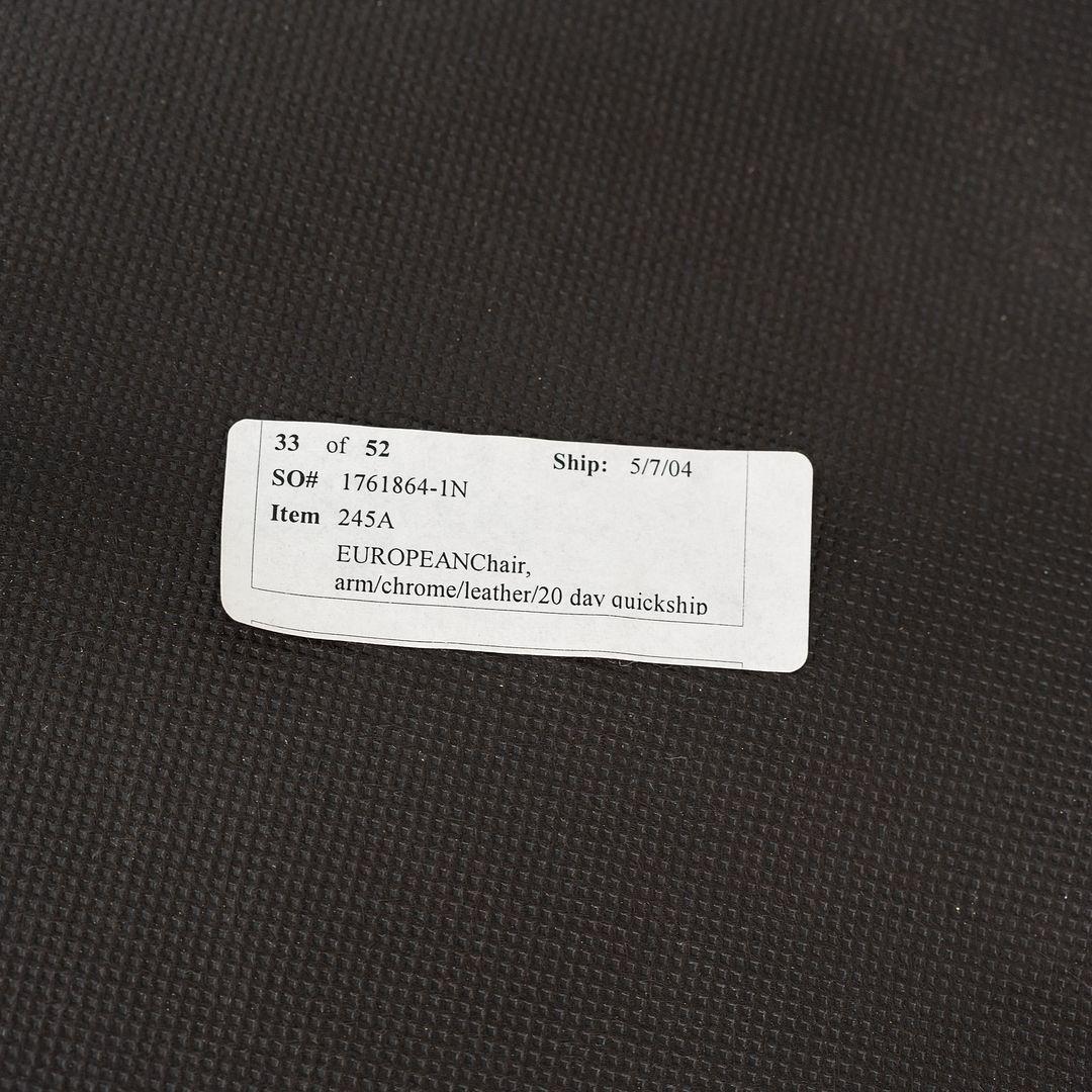 2004 Mies van der Rohe per Knoll Poltrona da pranzo Brno a pad sottile in pelle nera in vendita 4
