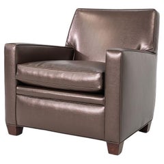 2004 Patrick Naggar for Arc International Club Chair in Brown Leather