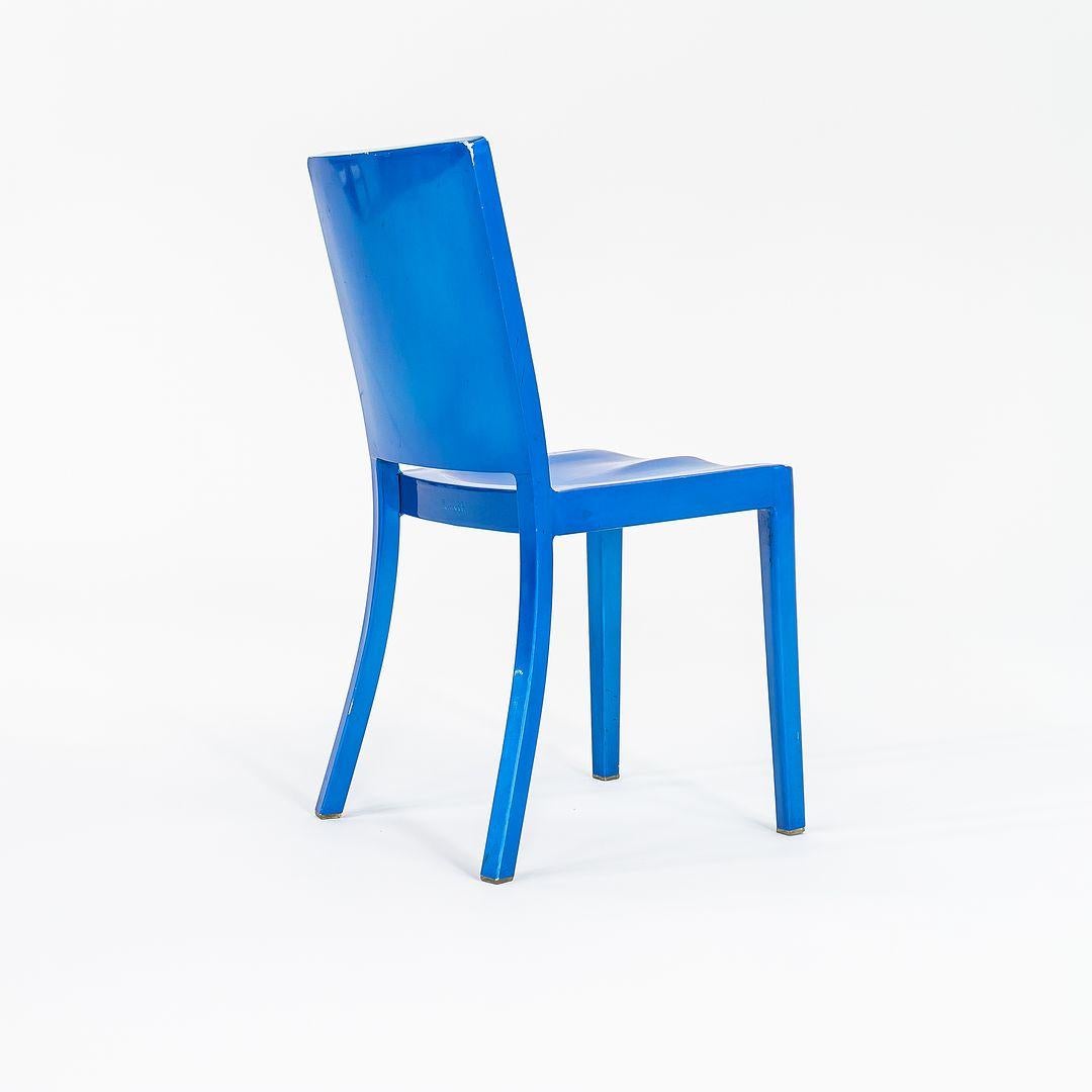 2004 Philippe Starck para Emeco Sillas auxiliares de comedor Hudson en azul 12x Disponibles en Bueno estado para la venta en Philadelphia, PA