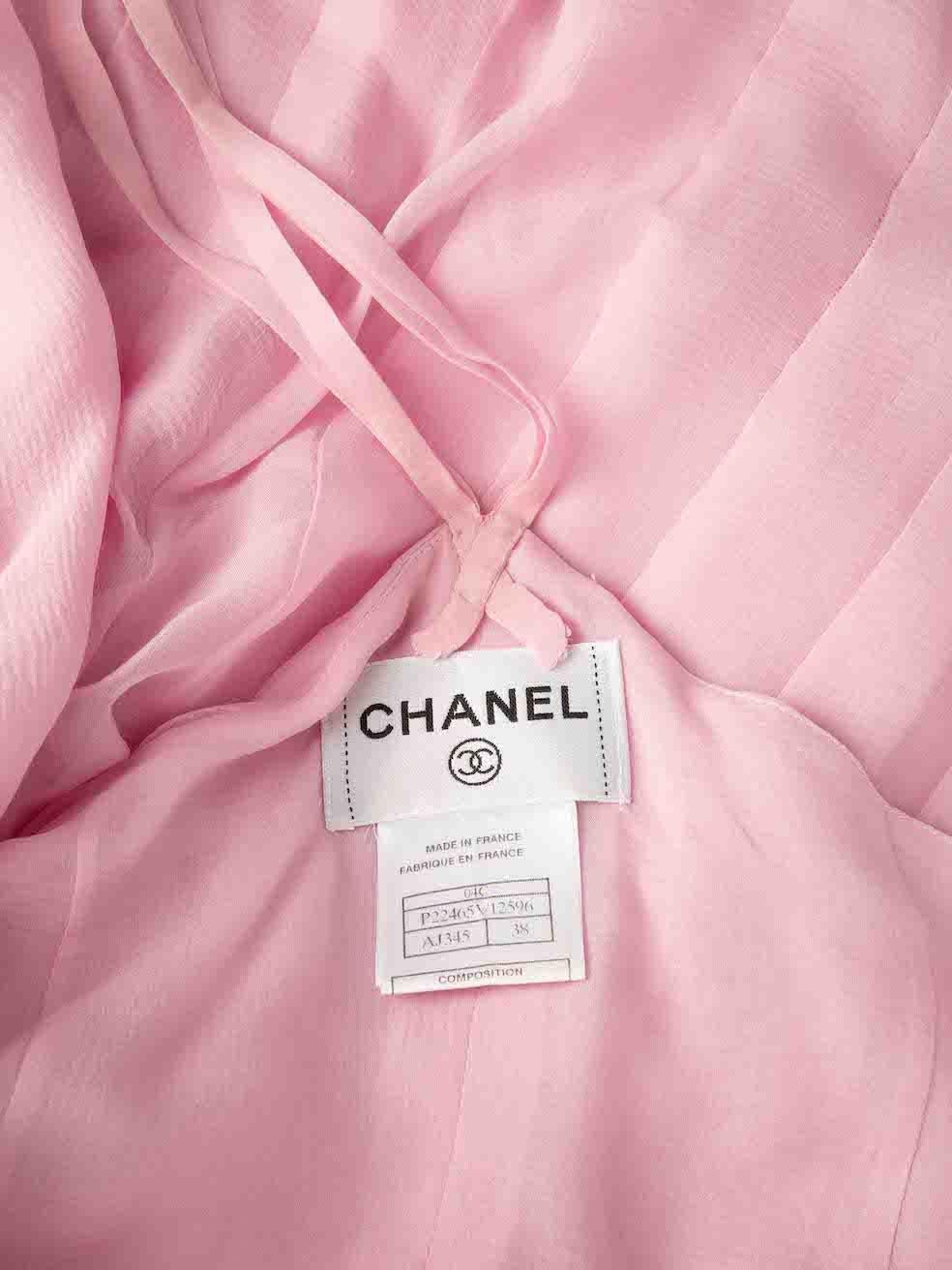 2004 Pink Silk Pleated Dress Size M 1