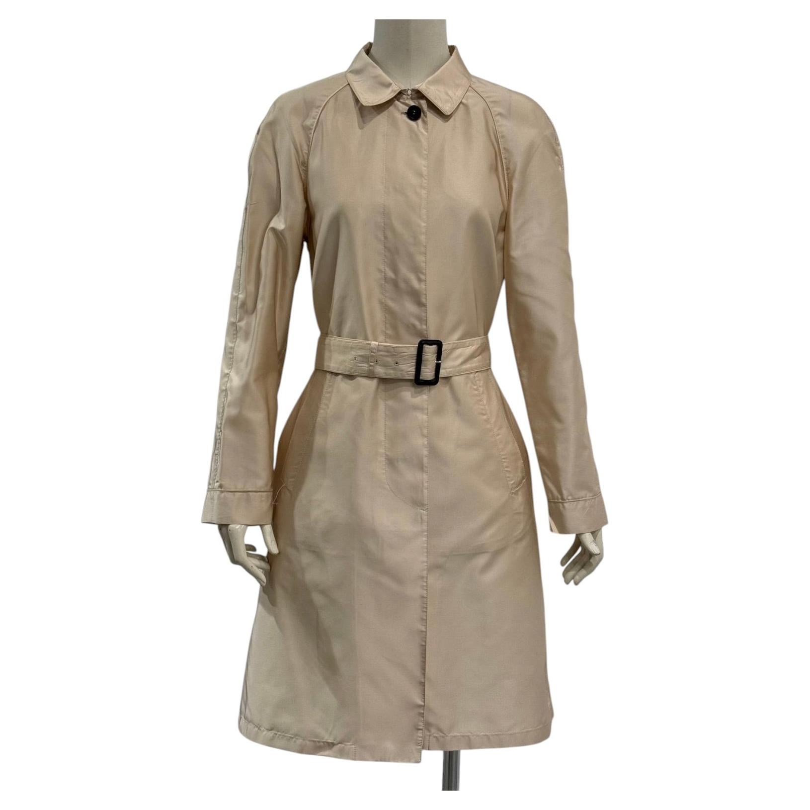 2004 Prada silk belted trench coat