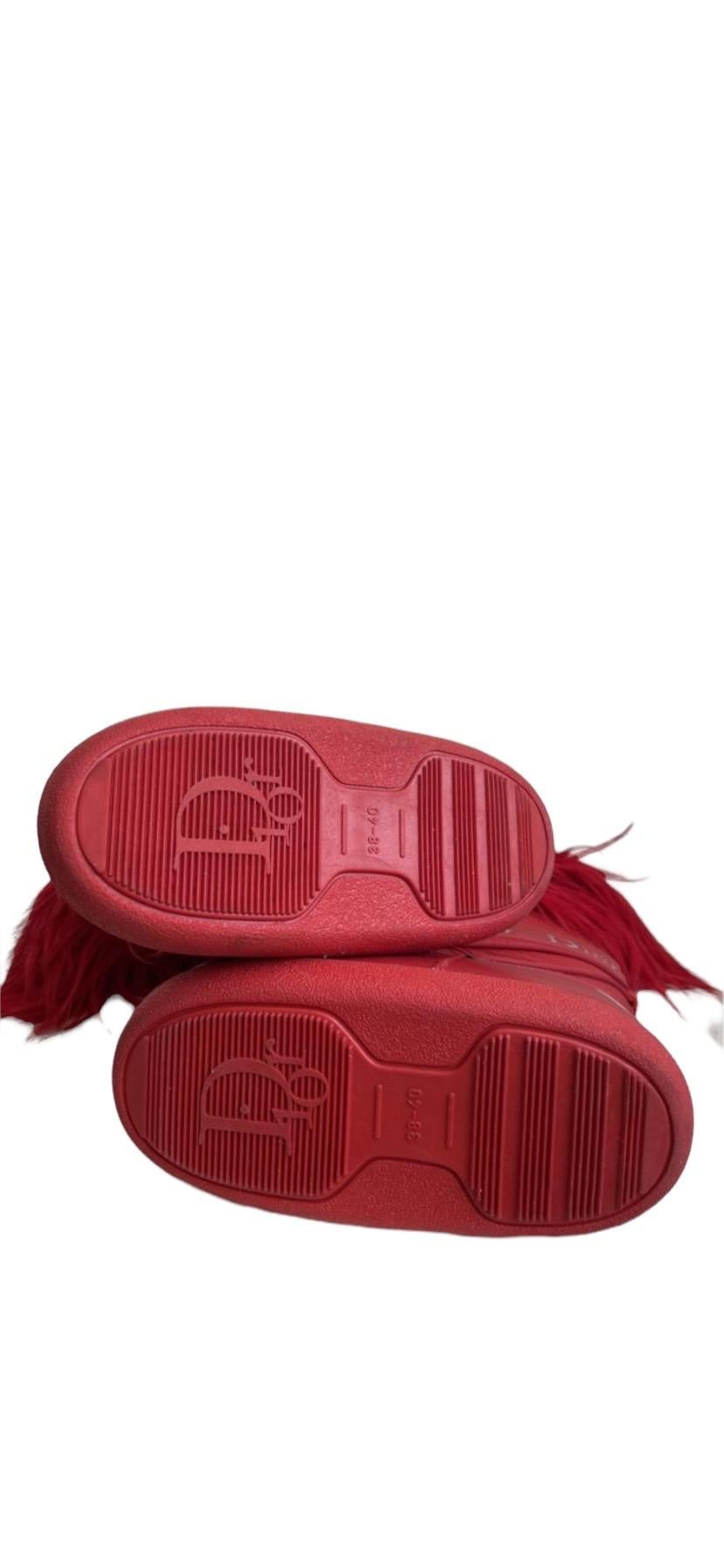 red dior moon boots