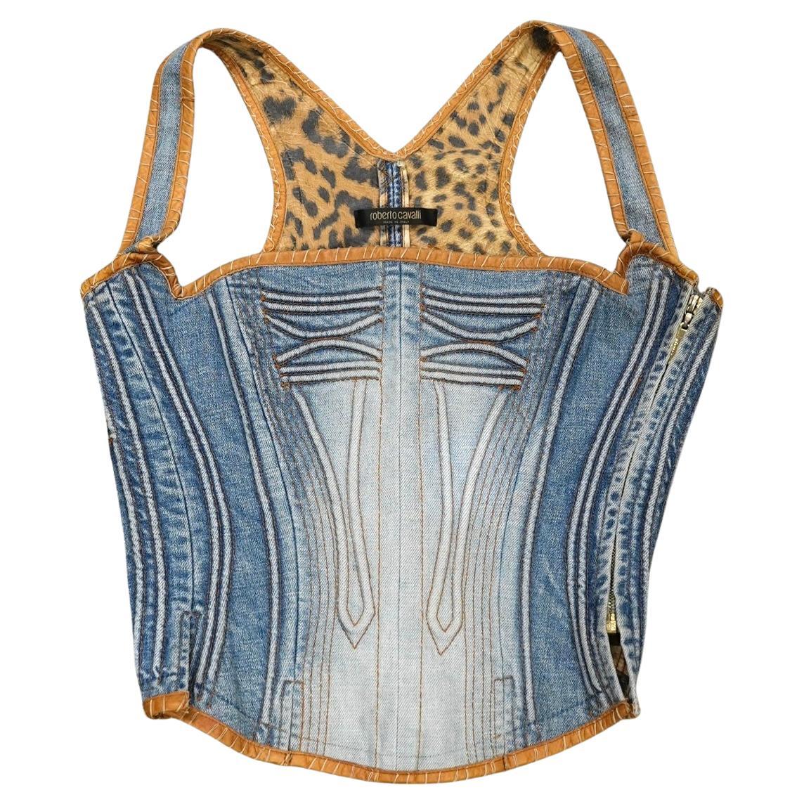 2004 Roberto Cavalli: top a bustino con armatura 3D