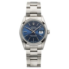 Rolex Datejust 16200 del 2004, acciaio inossidabile, quadrante blu, automatico, 36 mm