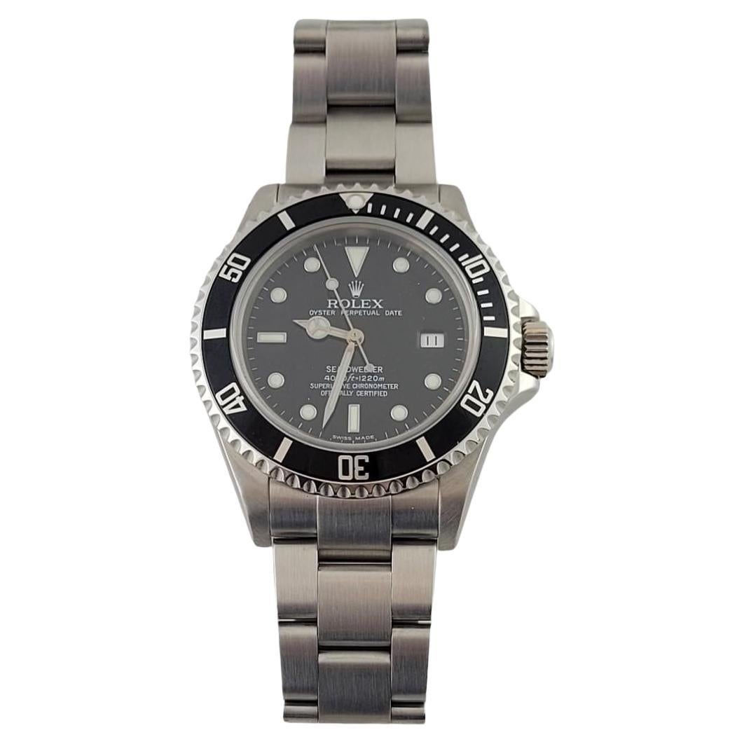 2004 Rolex Sea-Dweller Men's Watch 16600 Box/Booklet Black Dial Bezel #17220