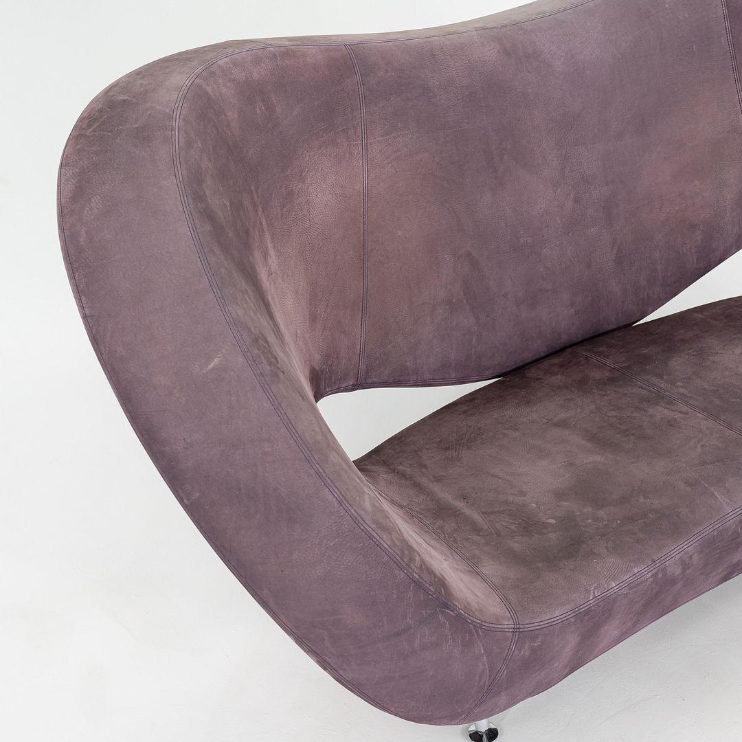 2004 Ron Arad für Moroso Victoria and Albert Sofa aus lila Leder 6x verfügbar im Zustand „Gut“ im Angebot in Philadelphia, PA