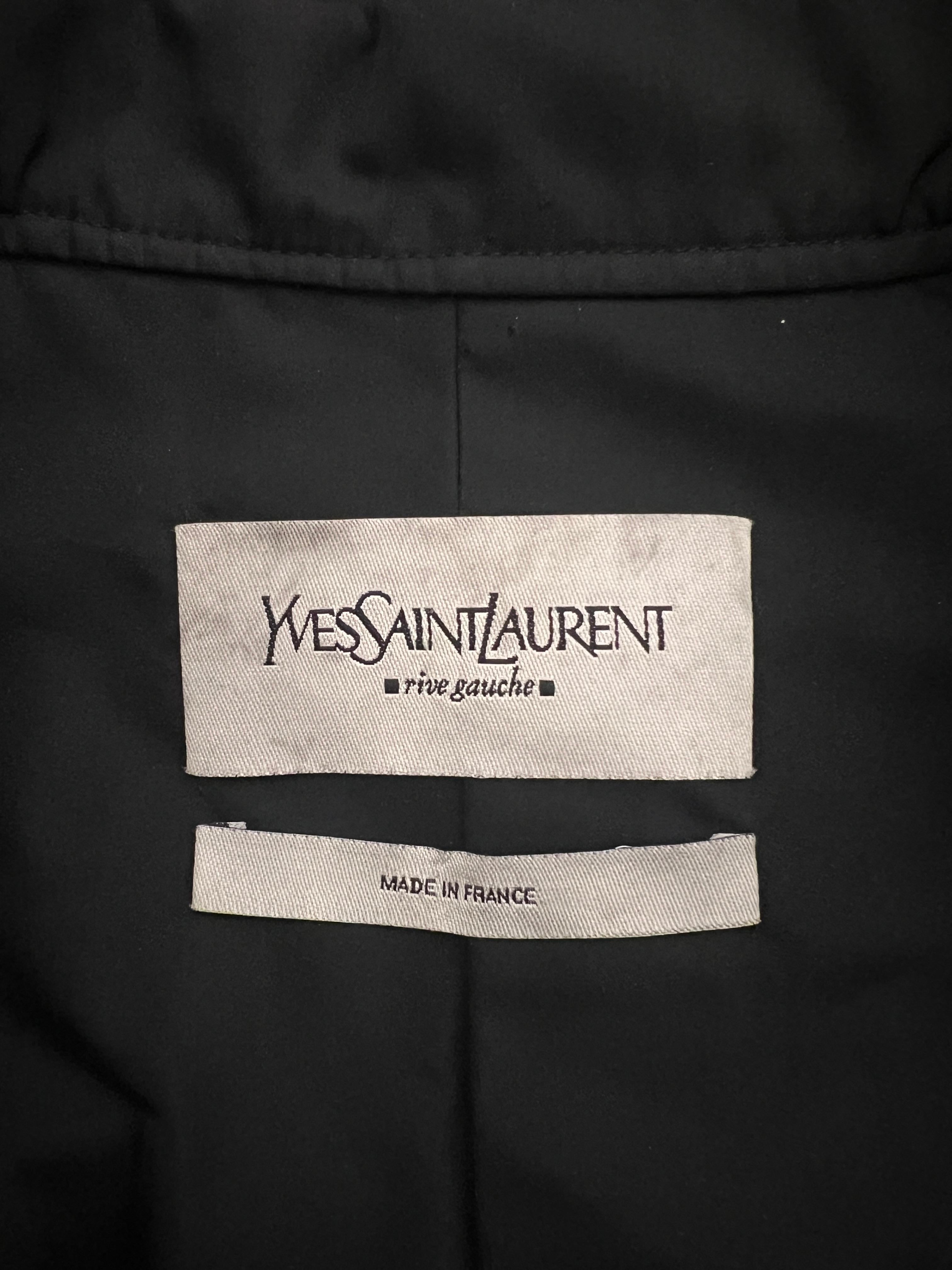 2004 Runway Yves Saint Laurent by Tom Ford Black Silk Jacket For Sale 1