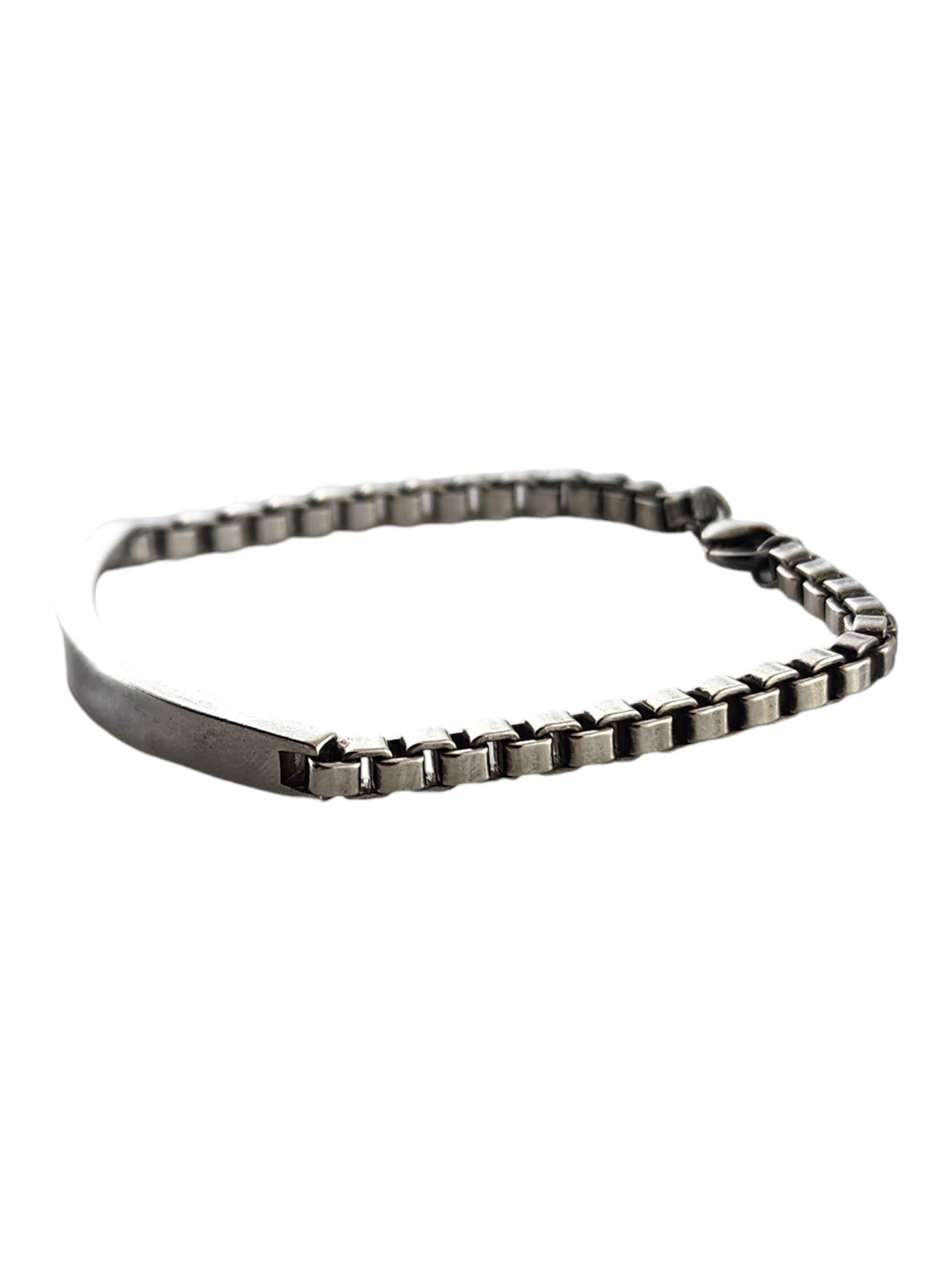 2004 Tiffany & Co Sterling Silver Venetian Link I.D. Bracelet #18924 In Good Condition In Washington Depot, CT