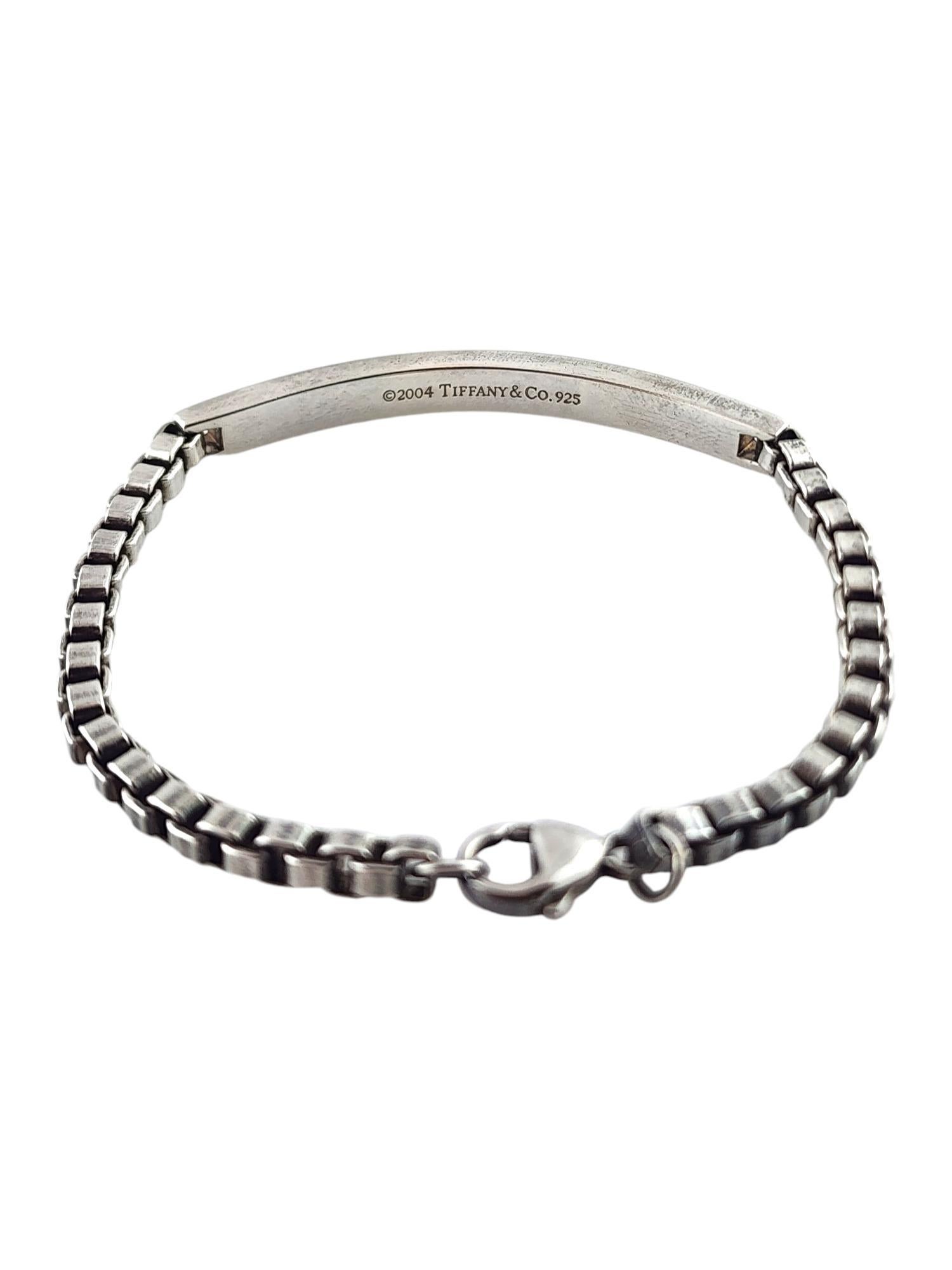 Women's 2004 Tiffany & Co Sterling Silver Venetian Link I.D. Bracelet #18924