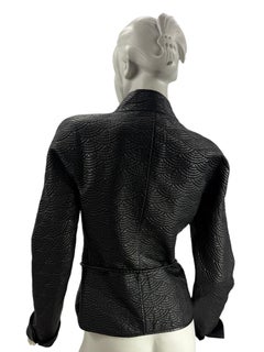 2004 Tom Ford for Yves Saint Laurent Rive Gauche Sculpted Quilted Leather Jacket