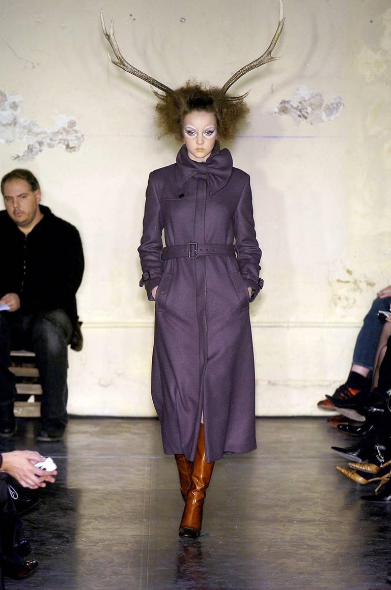 2004 VIKTOR and ROLF Mantel aus gebürsteter Baumwolle RUNWAY mit