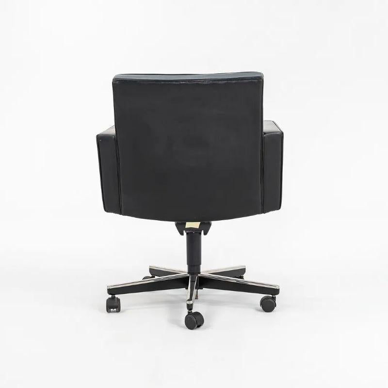 Contemporary 2004 Vincent Cafiero for Knoll Black Leather Executive Desk Chair, Model 180SPS. For Sale