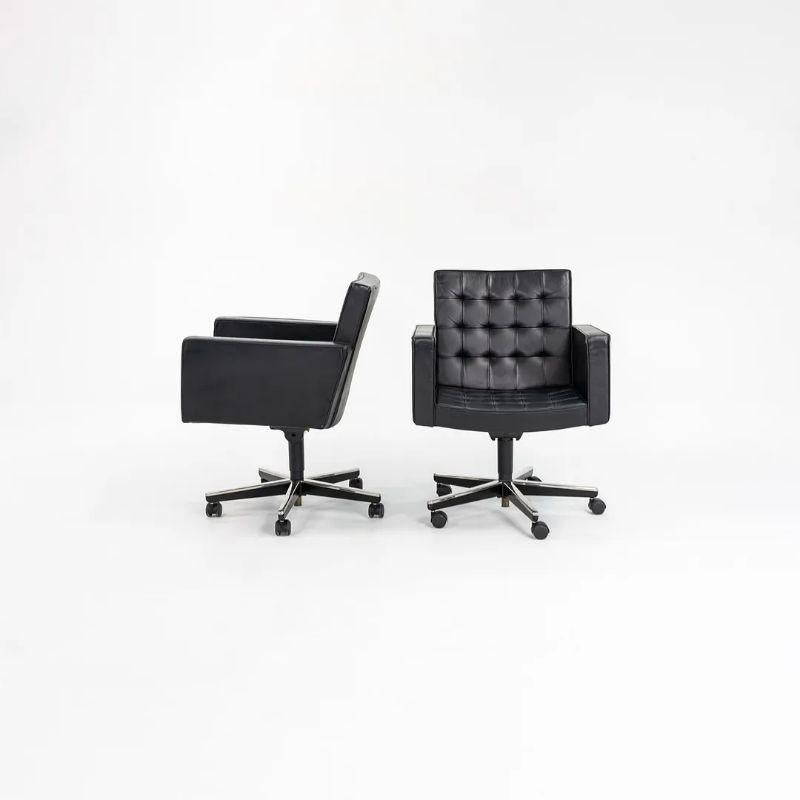2004 Vincent Cafiero for Knoll Black Leather Executive Desk Chair, Model 180SPS. For Sale 1