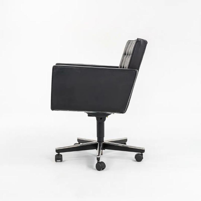 2004 Vincent Cafiero for Knoll Black Leather Executive Desk Chair, Model 180SPS. For Sale 2