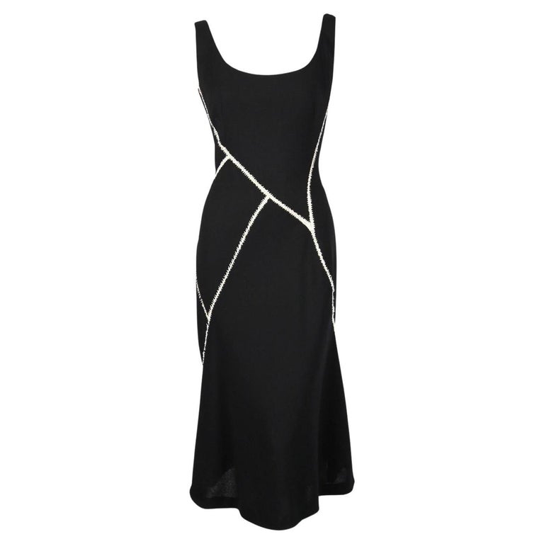 2004 Vintage Alexander McQueen Stitched Detail Panelled Corset Dress