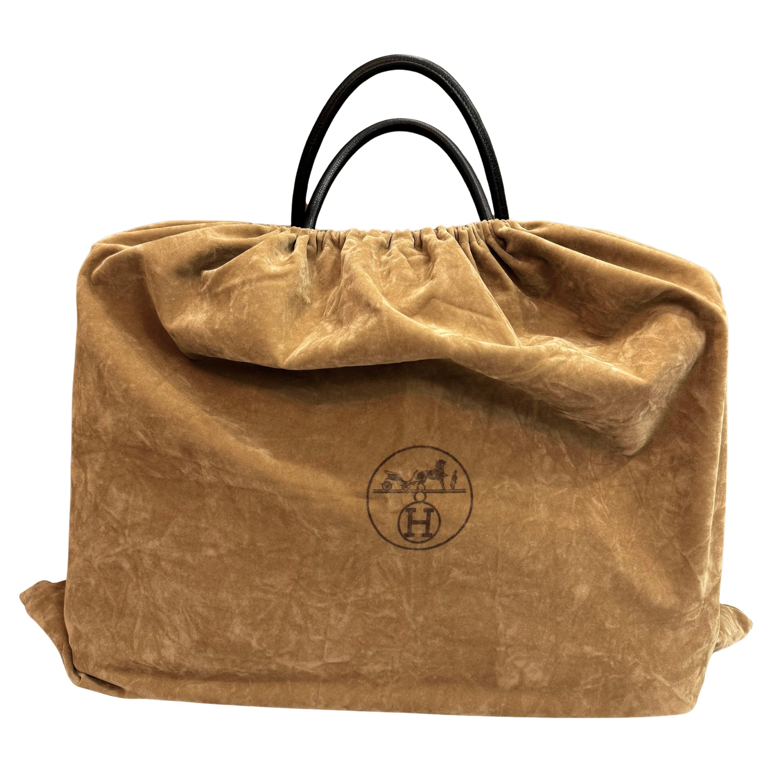 2004 Vintage HERMES Garden Party MM Canvas Grey PHW Tote Pour femmes en vente