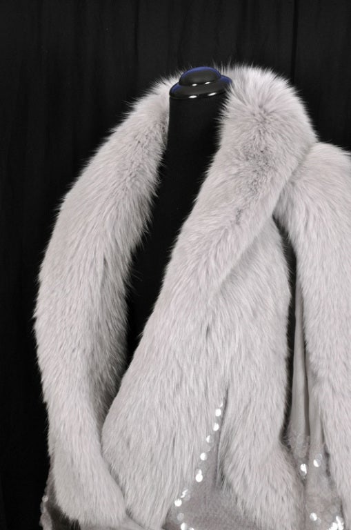 2004 VINTAGE ICONIC TOM FORD for GUCCI FOX FUR and SILK ORGANZA JACKET 1