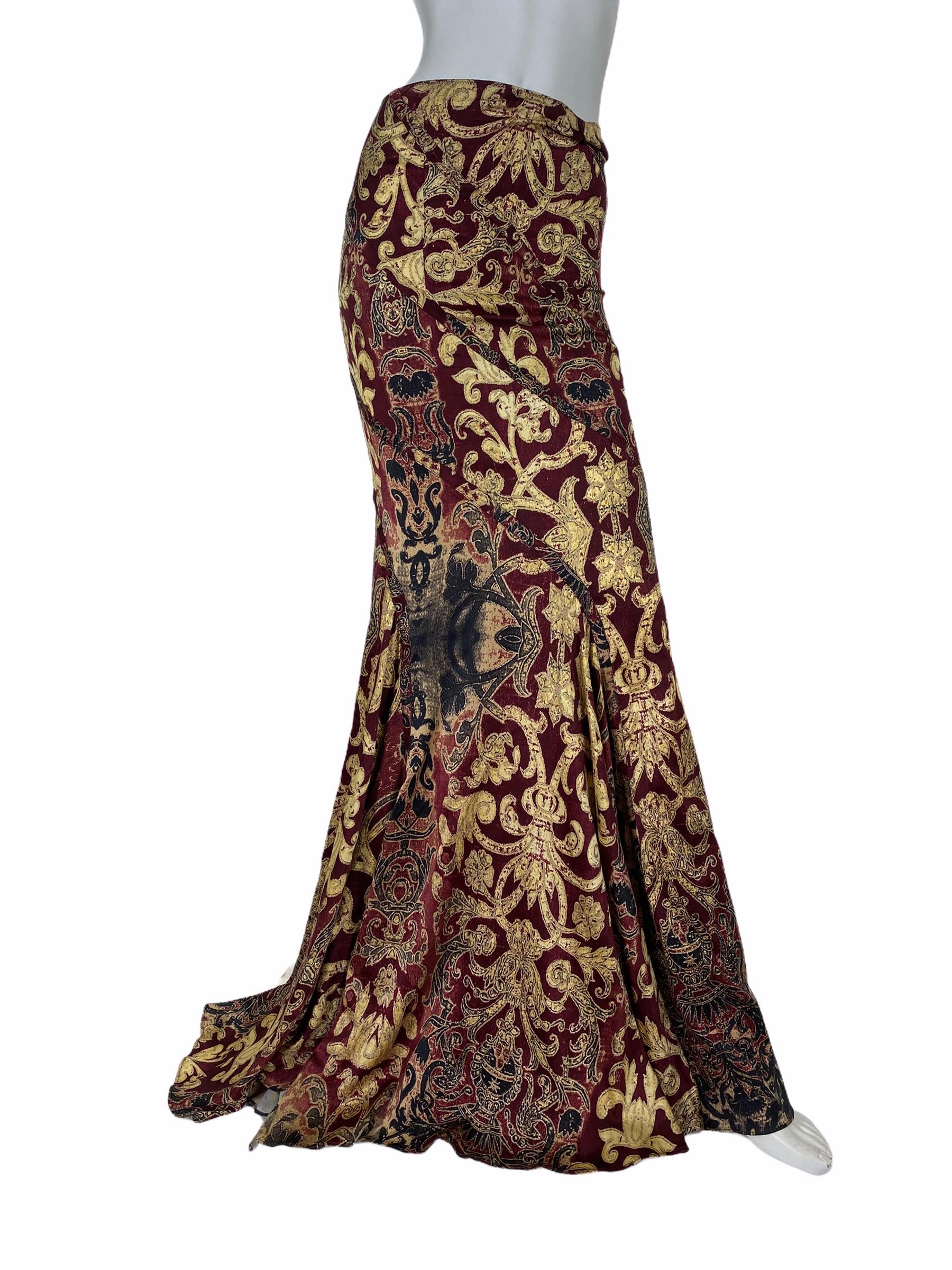 Nero Set gonna lunga e blazer da sera Roberto Cavalli vintage 2004