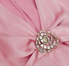 2004 Vintage Tom Ford for Gucci rystal Embellished Pink Silk Dress NWT! Size 40