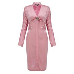 2004 Vintage Tom Ford for Gucci - Vestito in seta rosa impreziosito da rystal NWT! Taglia 40